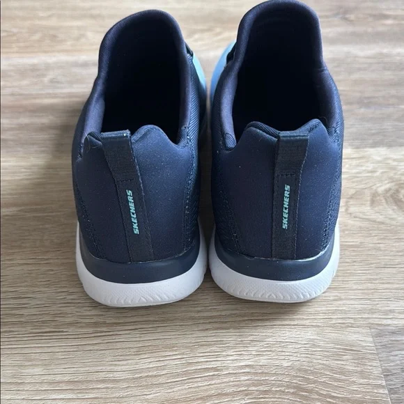 Skechers Summits Memory Foam Blue Athletic Shoes - Picture 4 of 5